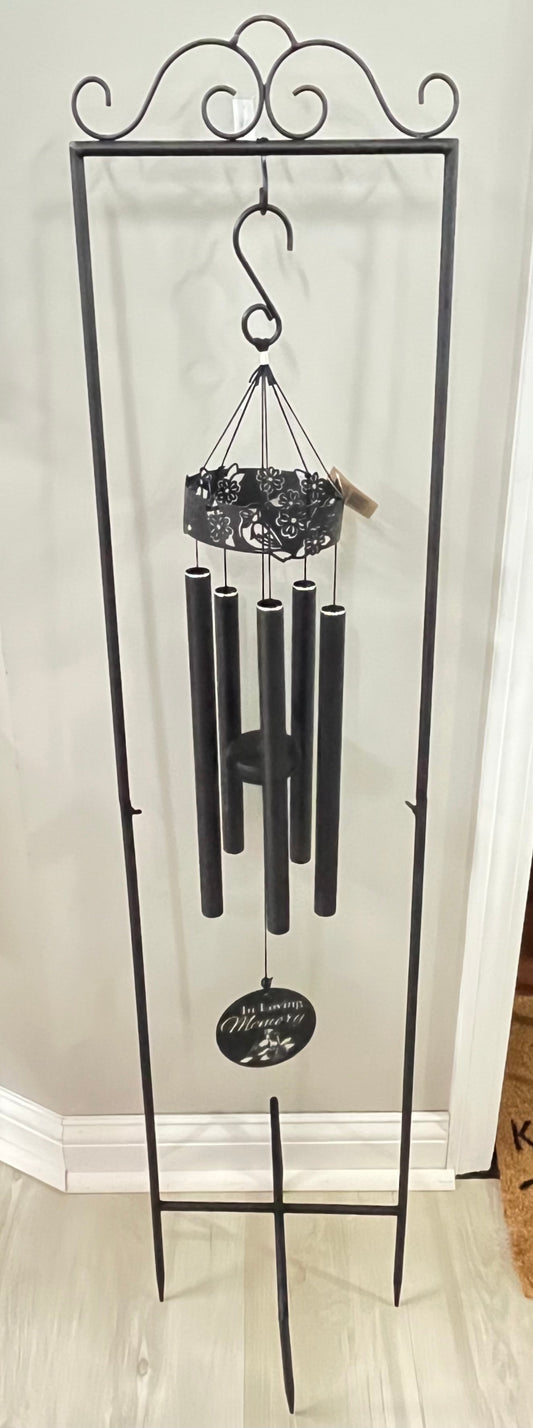 Black Metal Wind Chime Trellis