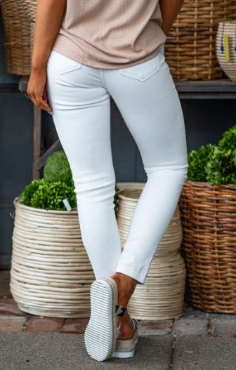 Kancan White High Rise Super Skinny Jeans