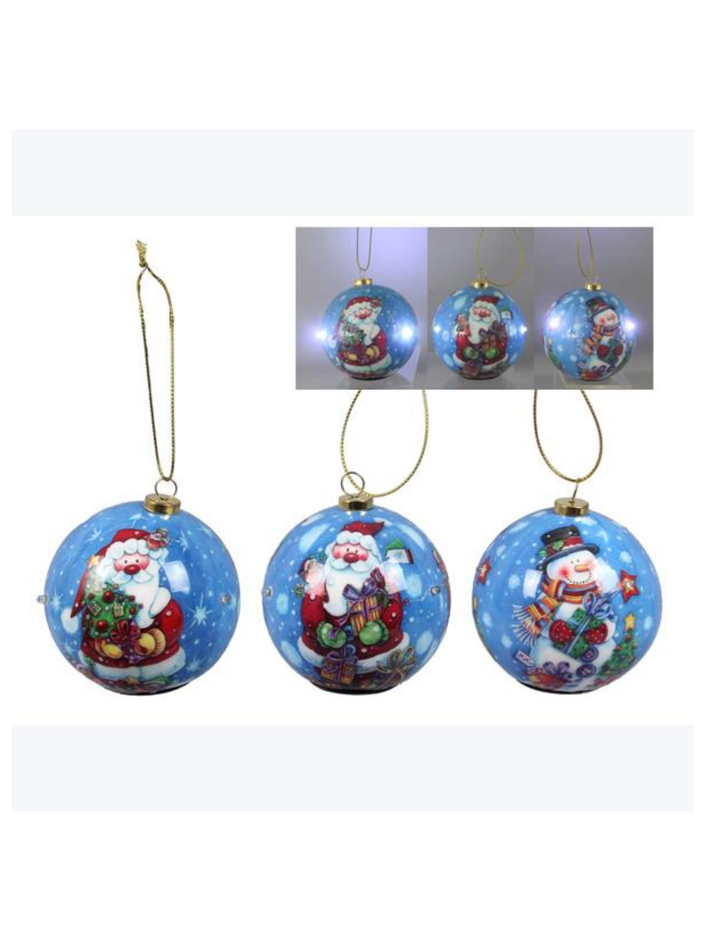 LED Character Ball Ornaments With Timer