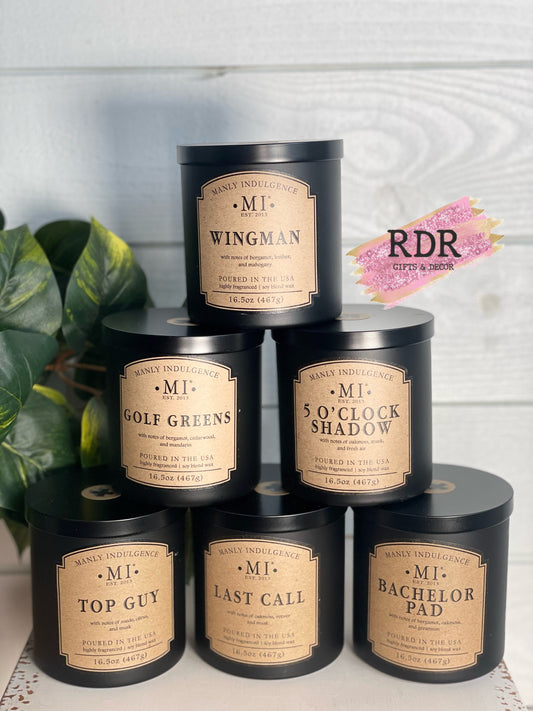 Manly Indulgence Black Jar Candle