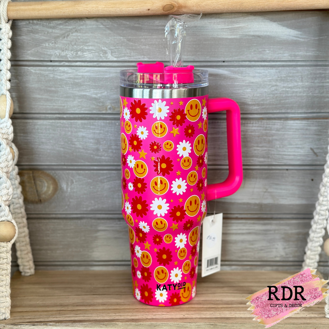 KatyDid 38oz Printed Tumbler with Straw