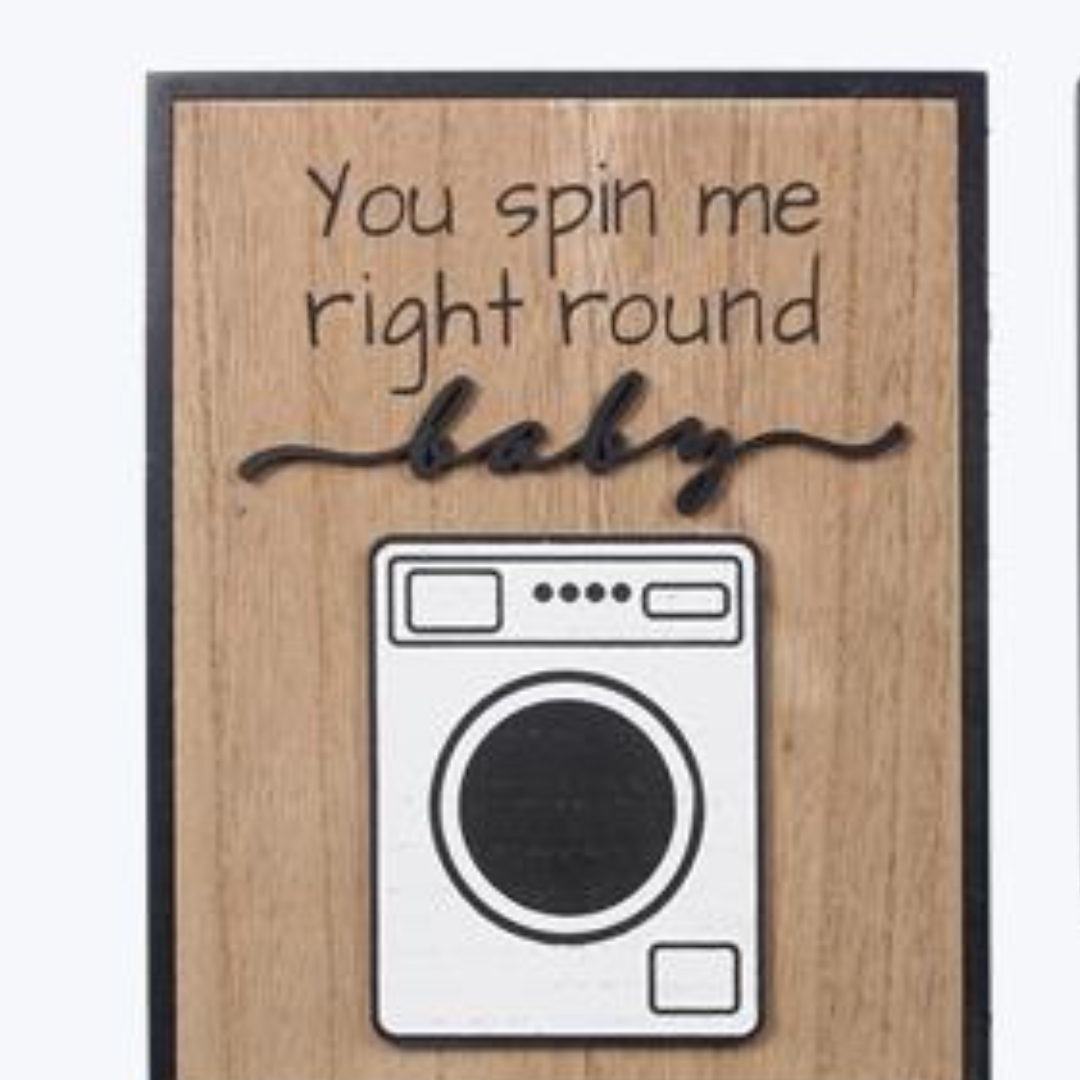 Laundry Wood Framed Box Sign