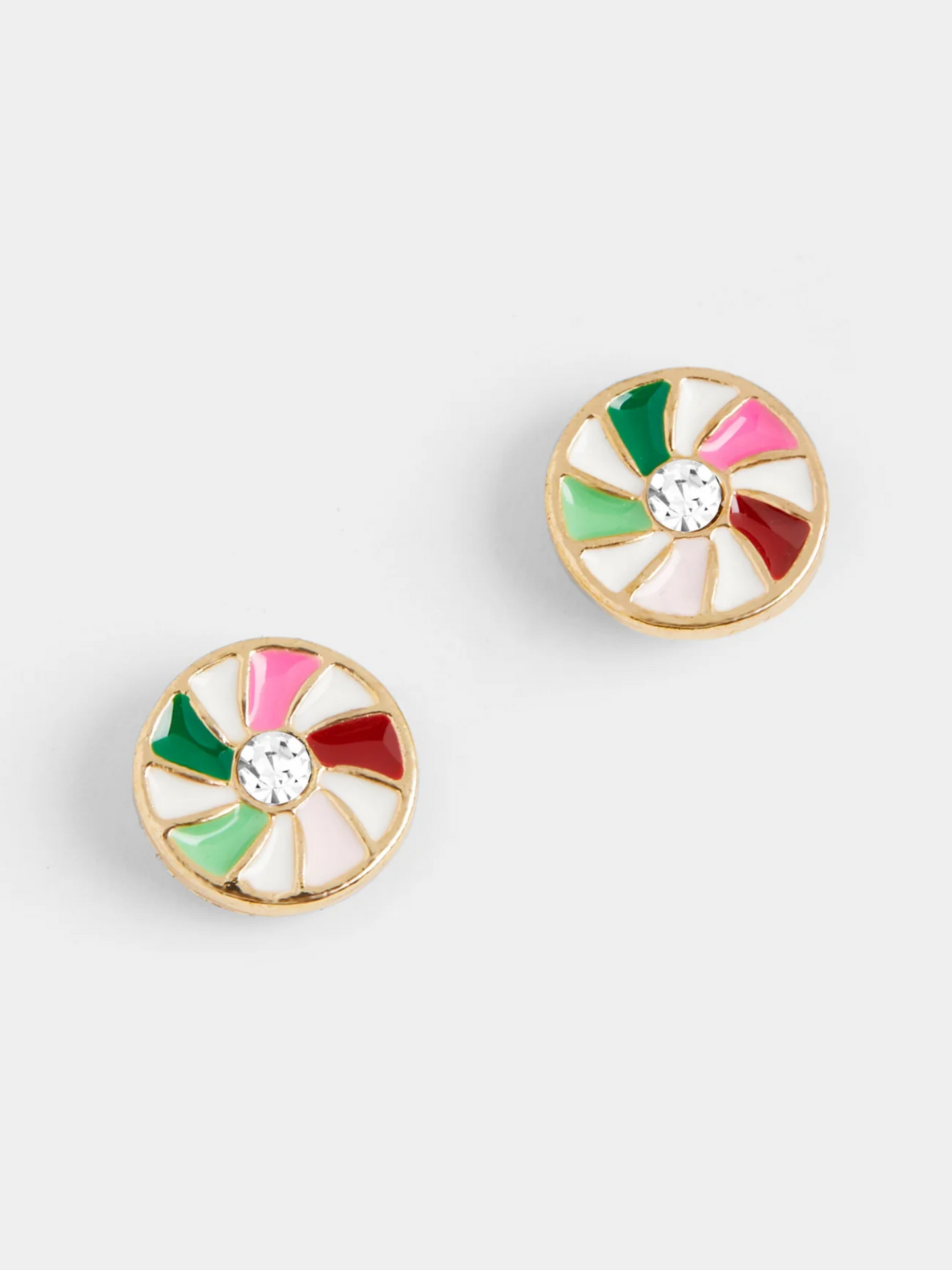 Whispers Peppermint Pinwheel Stud Earrings