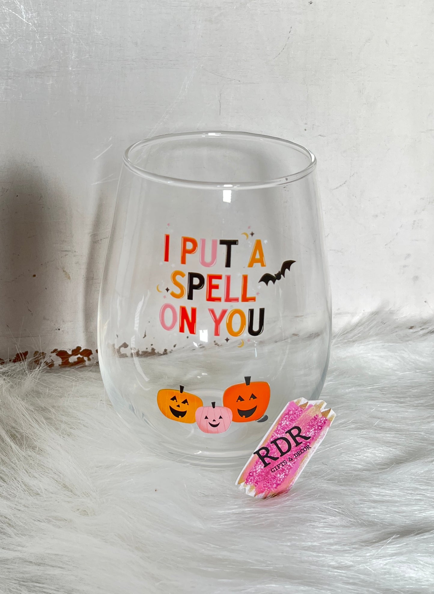 I Put A Spell On You Wine Glass