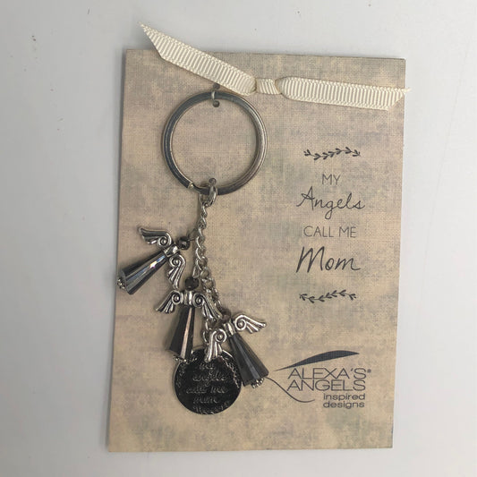 Angels Call Me Mom Keychain