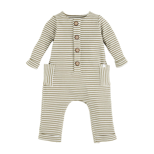 Mud Pie Baby-Girls Baby Green Stripe Bodysuit