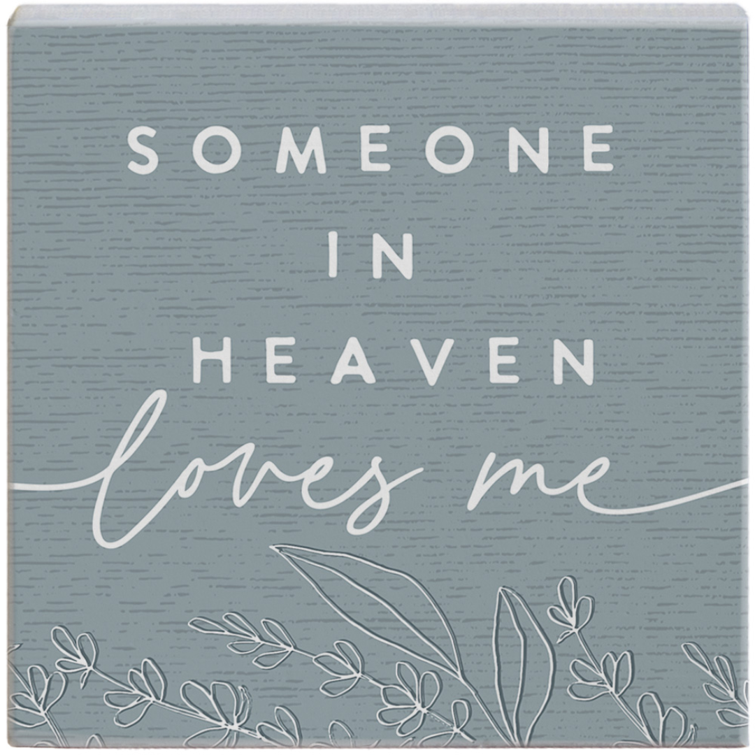 In Loving Memory Square Wood Block Sign