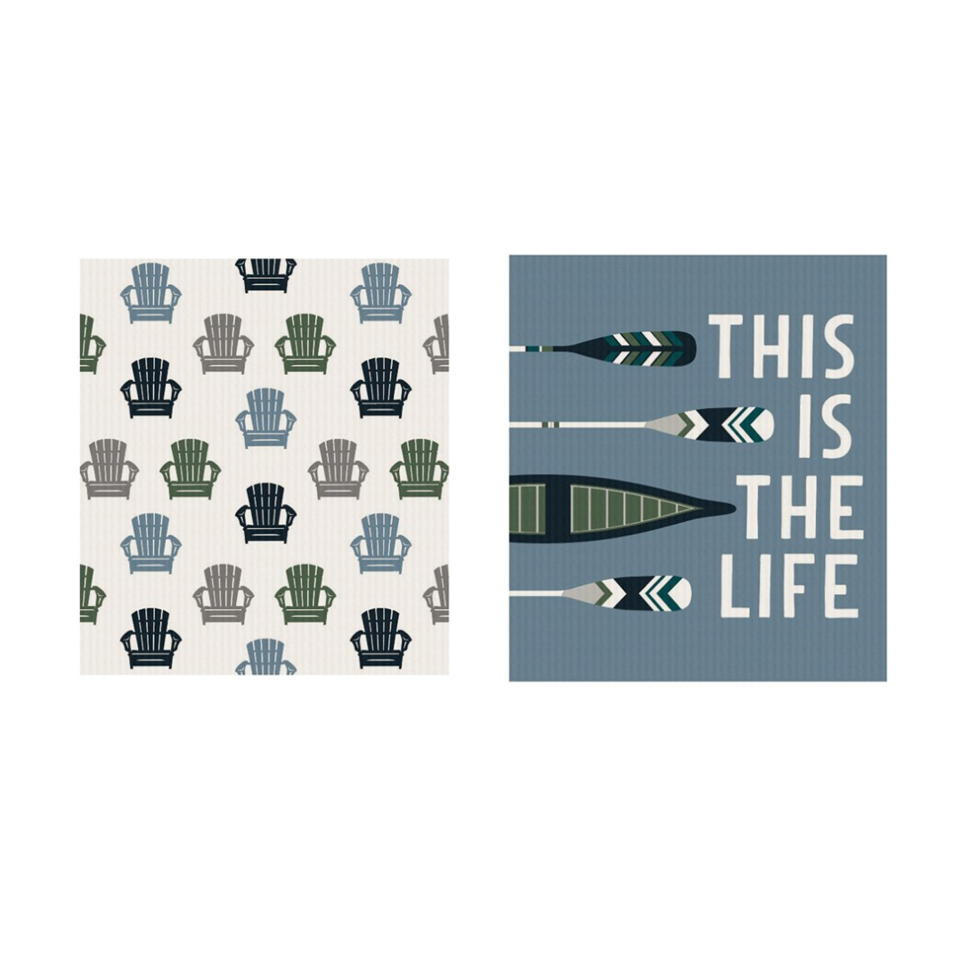 Reusable Chair/Life Dish Cloth Set of 2