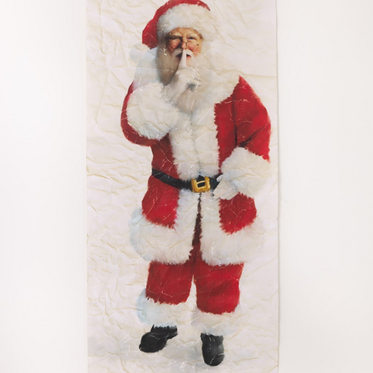 20x46" Paper Art, Shhhh Santa