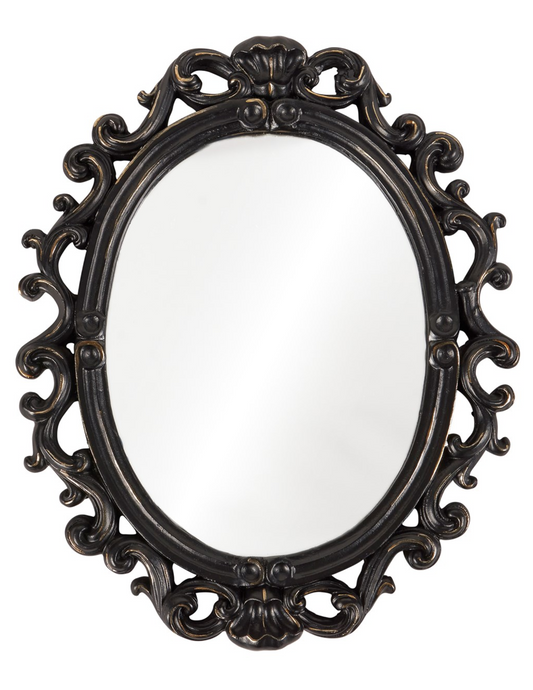Black Filigree Mirror