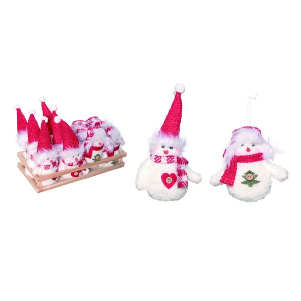 Plush Red Gingham Snowman