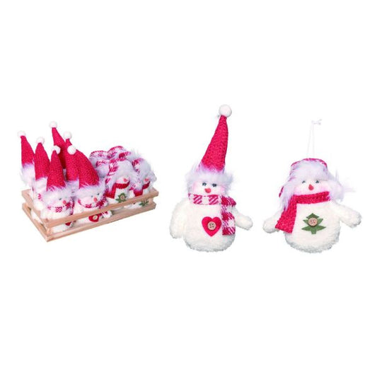 Plush Red Gingham Snowman
