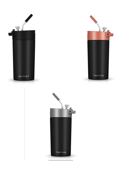 Universal Buddy Drinking Lid With Straw