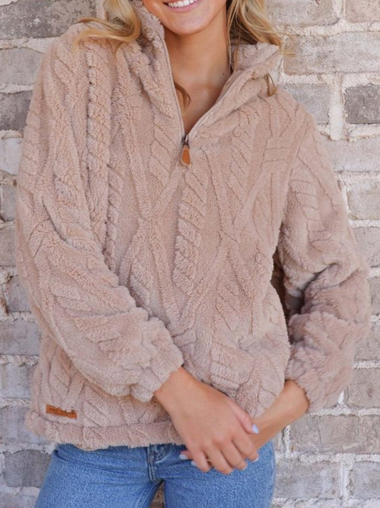 Simply Southern Soft Pullover 3/4 Zip- Desert