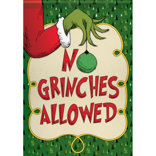 No Grinches Allowed Durasoft Outdoor Flag