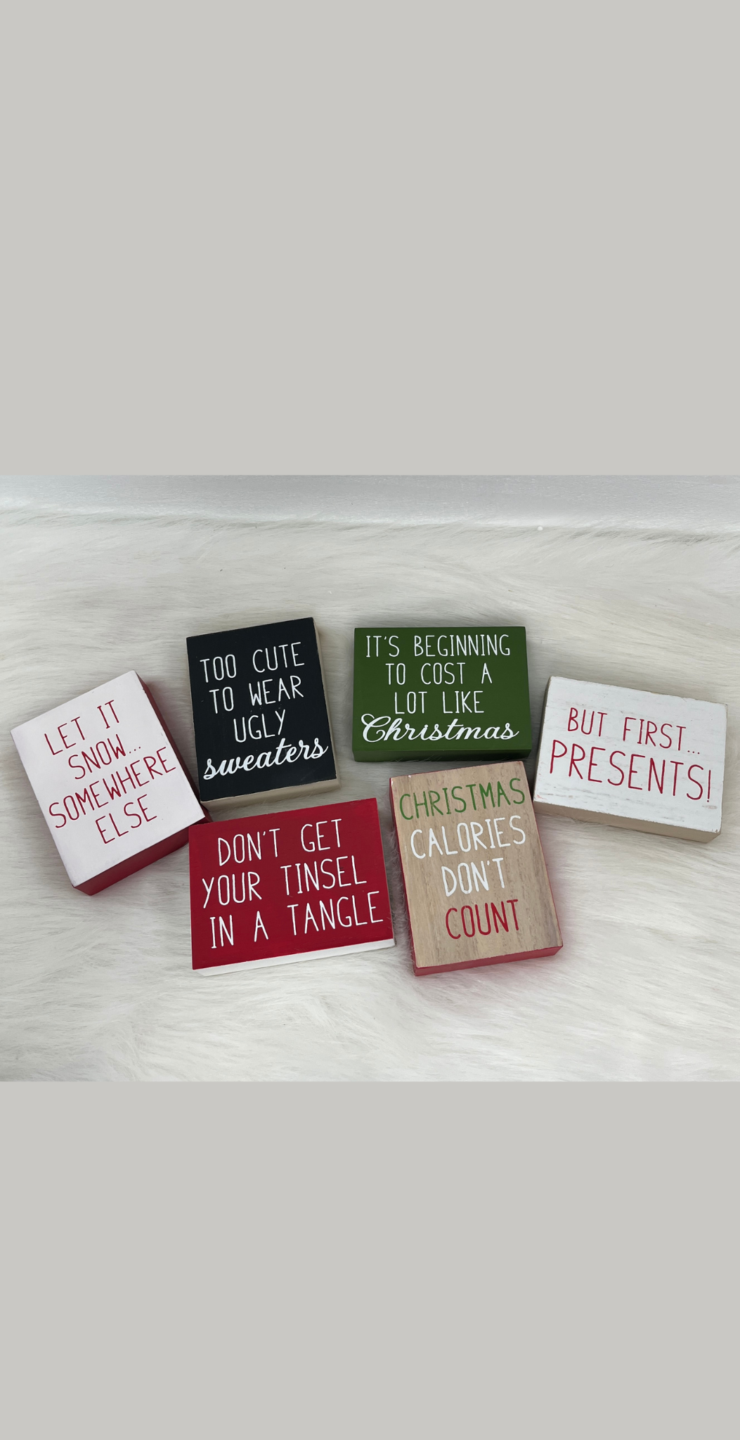Wood Blocks With Whimsy Winter Sayings
