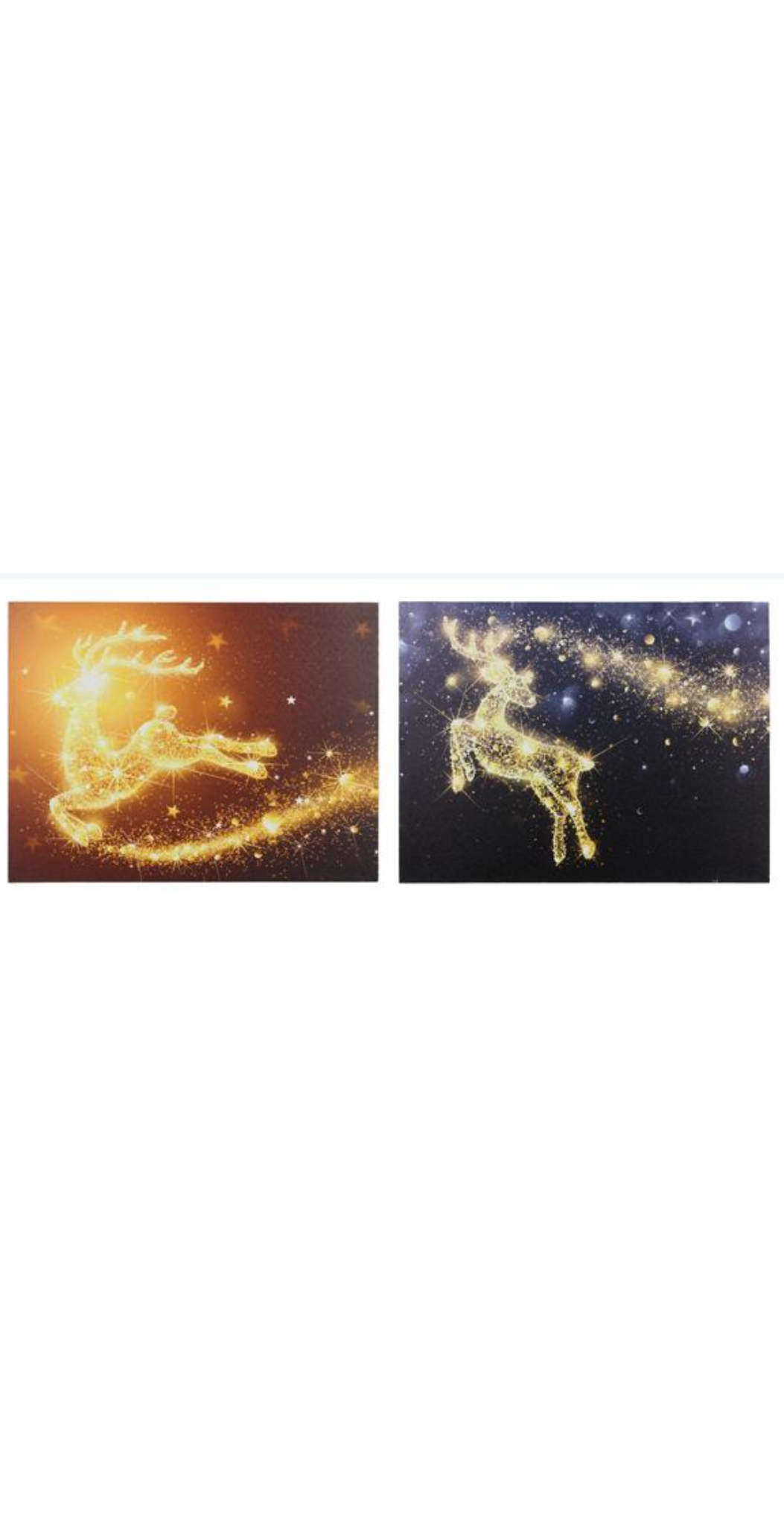 Light Up Deer Pictures On Canvas
