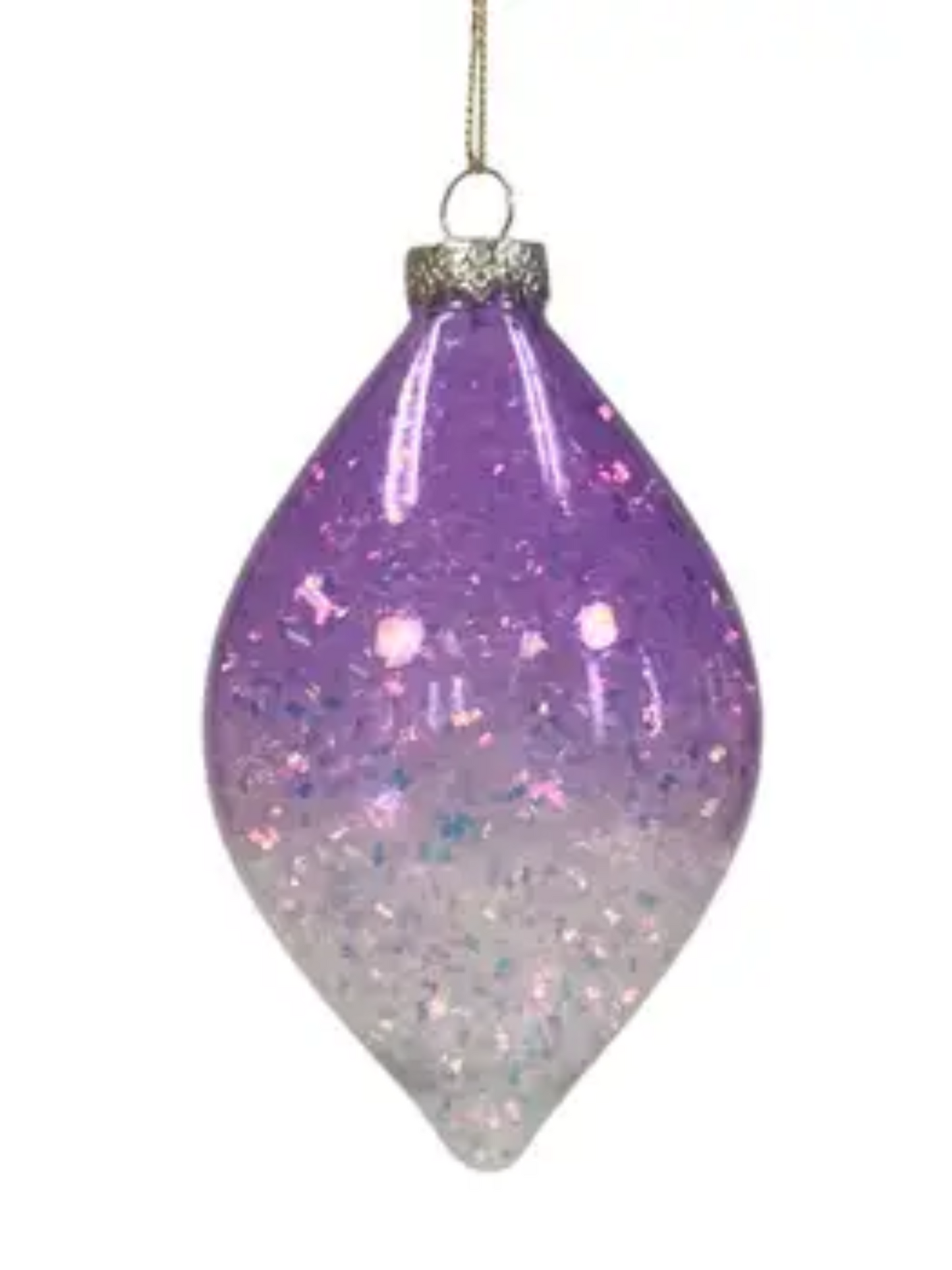 Lavender Ombre Glass Ball Ornament