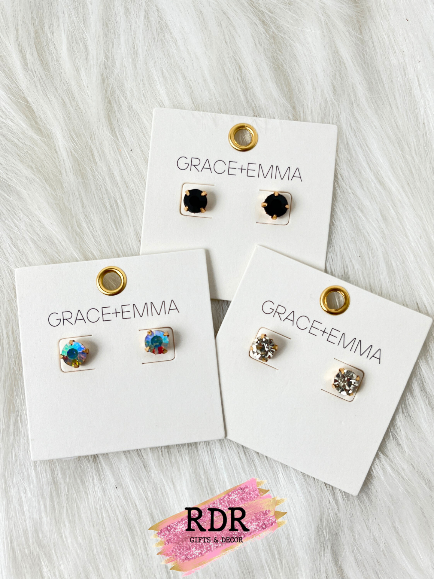 Southern Grace Colored Stone Stud Earrings