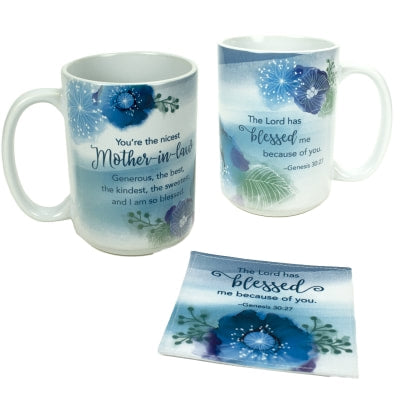 In-Law Mug and Cloth Coaster Set