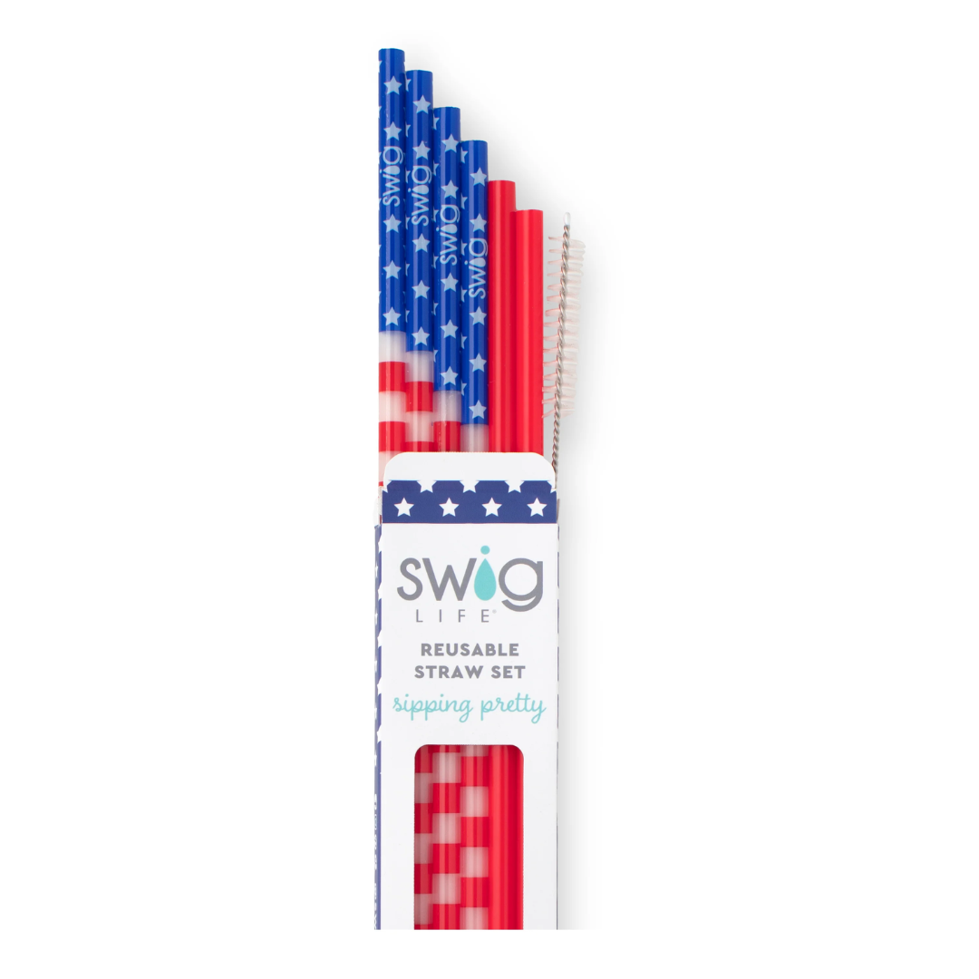 Swig Reusable Straws + Cleaning Brush