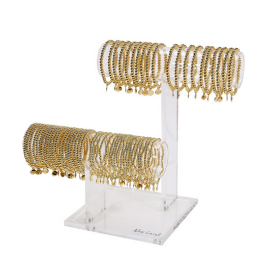 Alex Carol Gold Ball Beaded Stack And Splash Bracelets