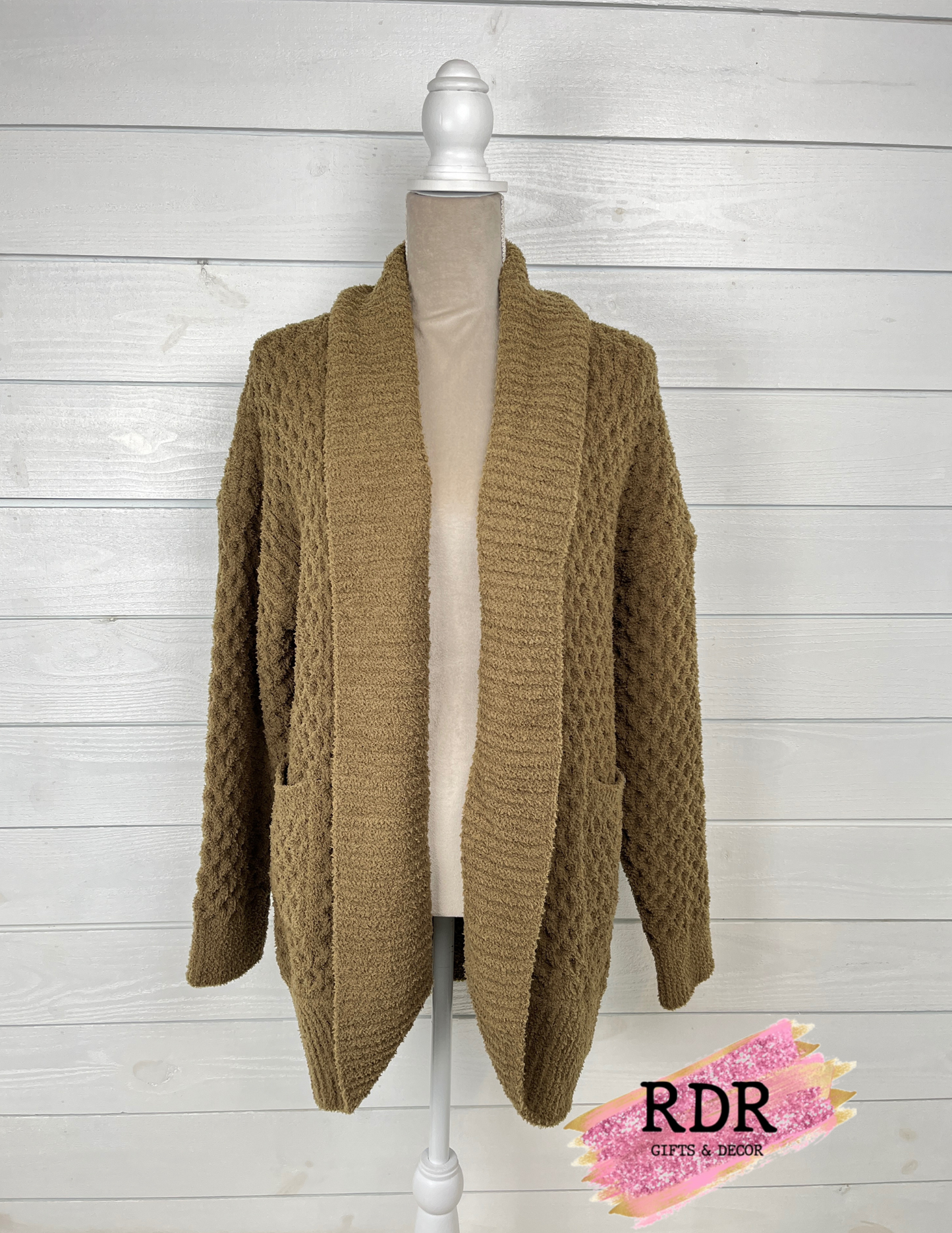 Fern Fuzzy Cardigan With Pockets