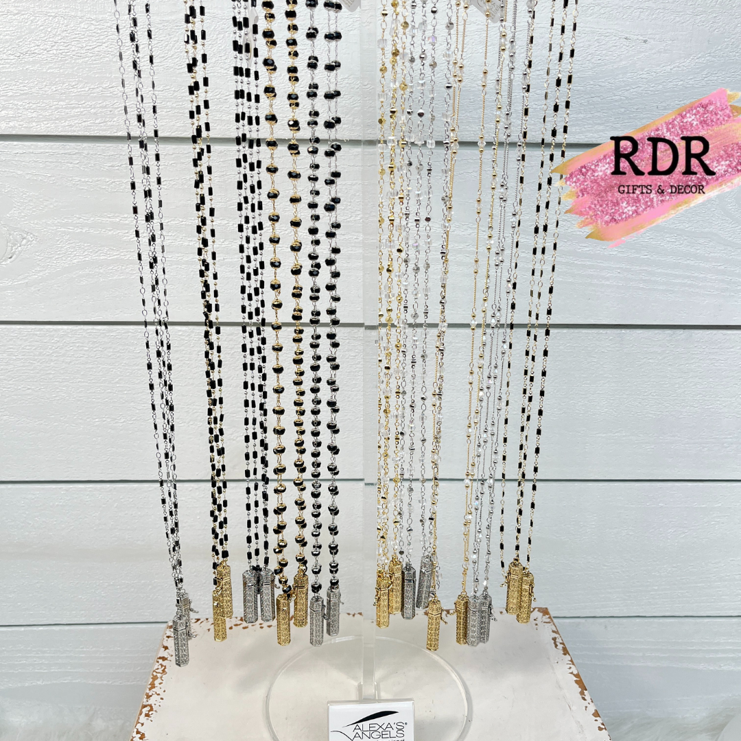 Long Beaded Prayer Box Necklace