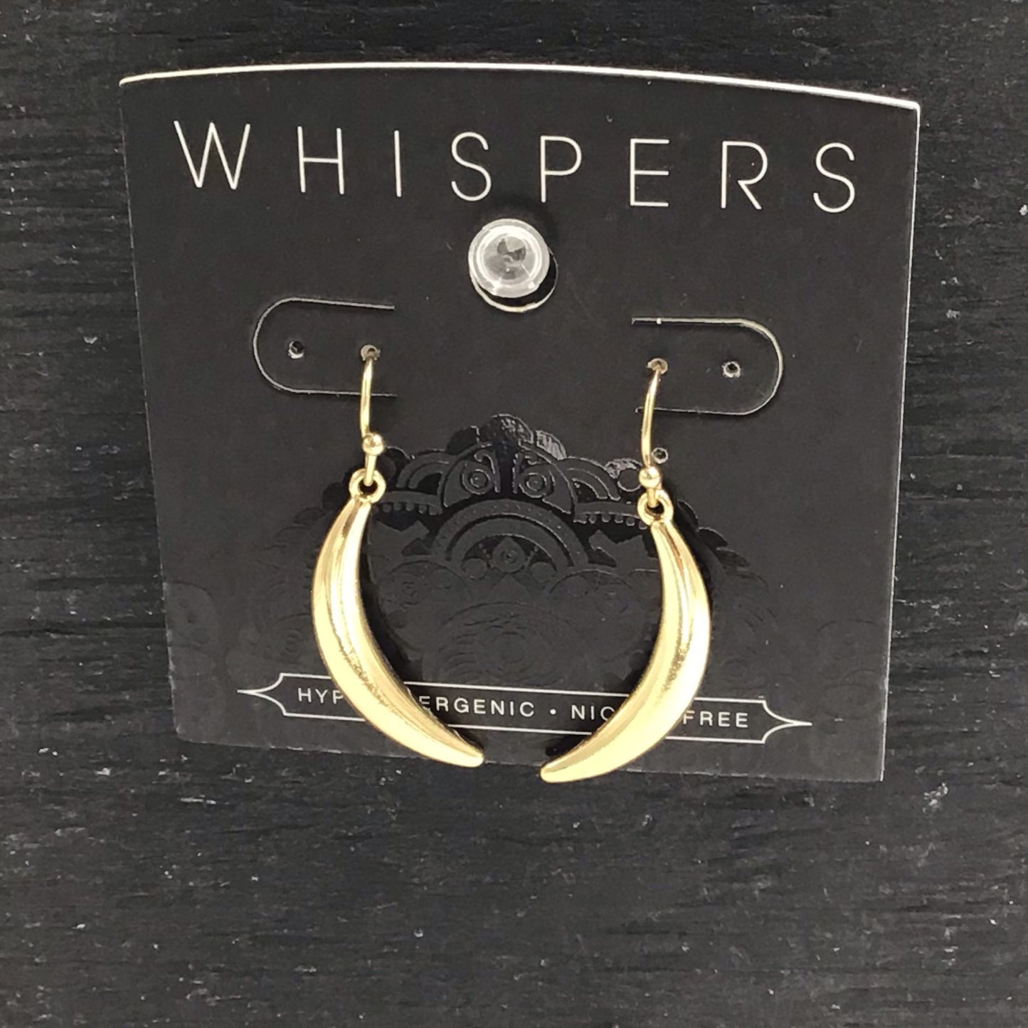 Whispers Gold Banana Shaped Earrings