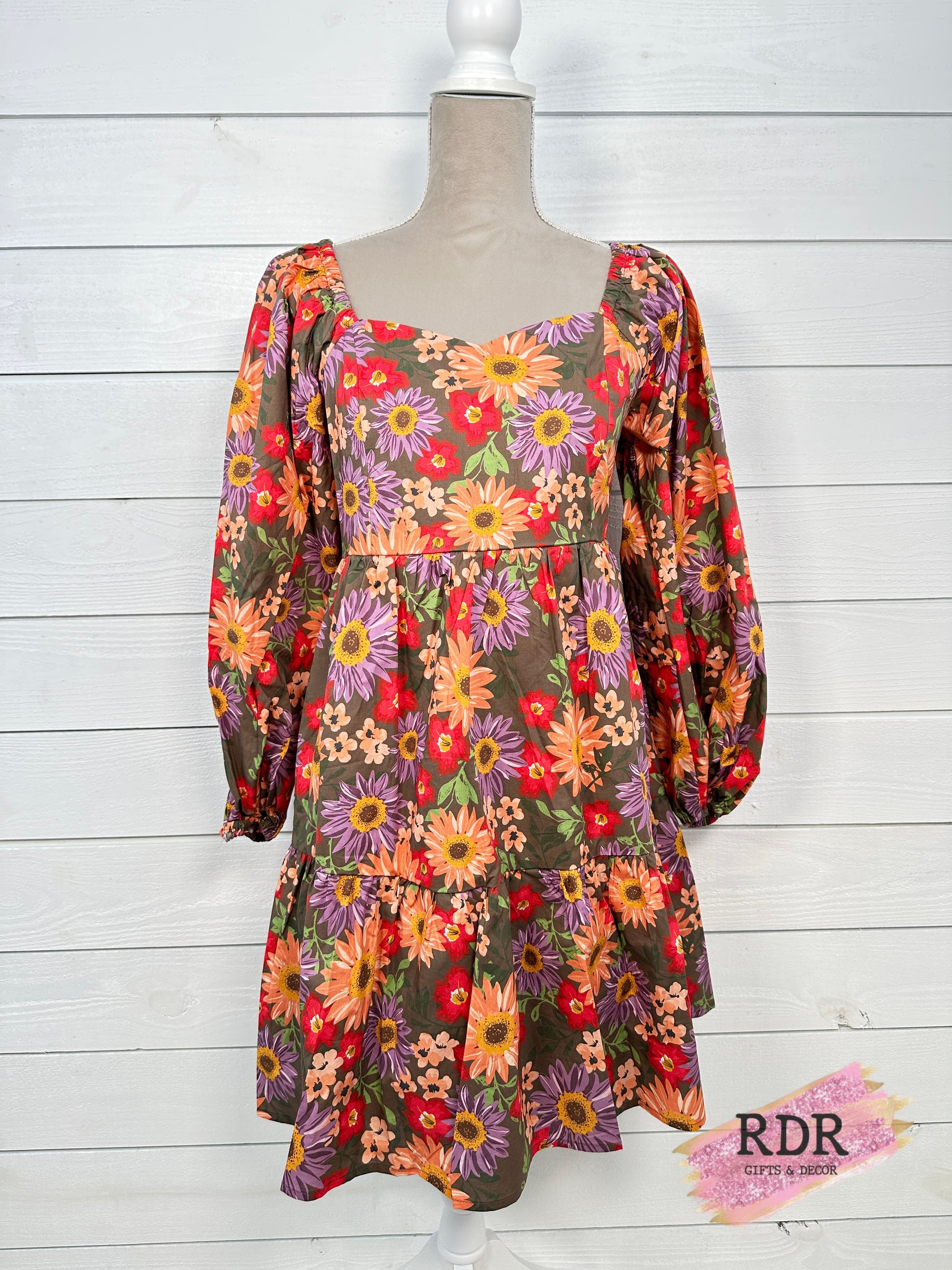 Floral Print Baby Doll Dress