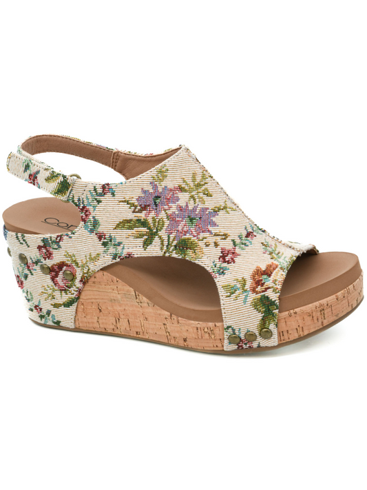 Corky's Sand Brocade Floral Carley