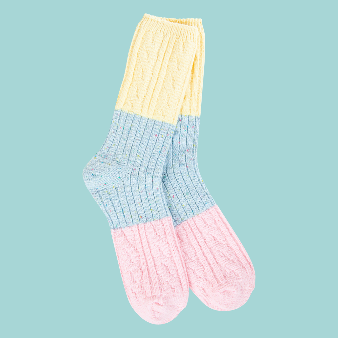 Weekend Collection Confetti Cable Crew Sock