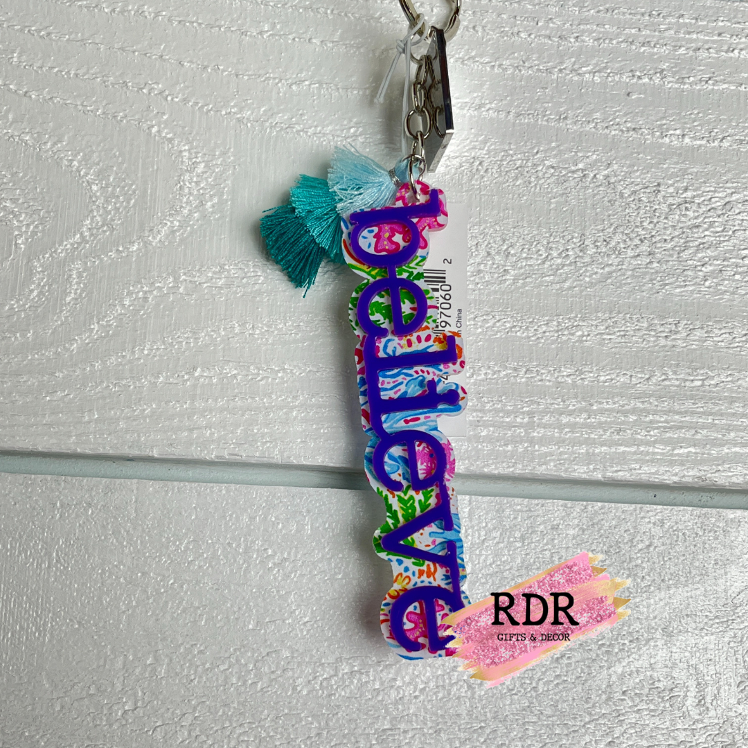 Southern Couture Acrylic Word Key Chains