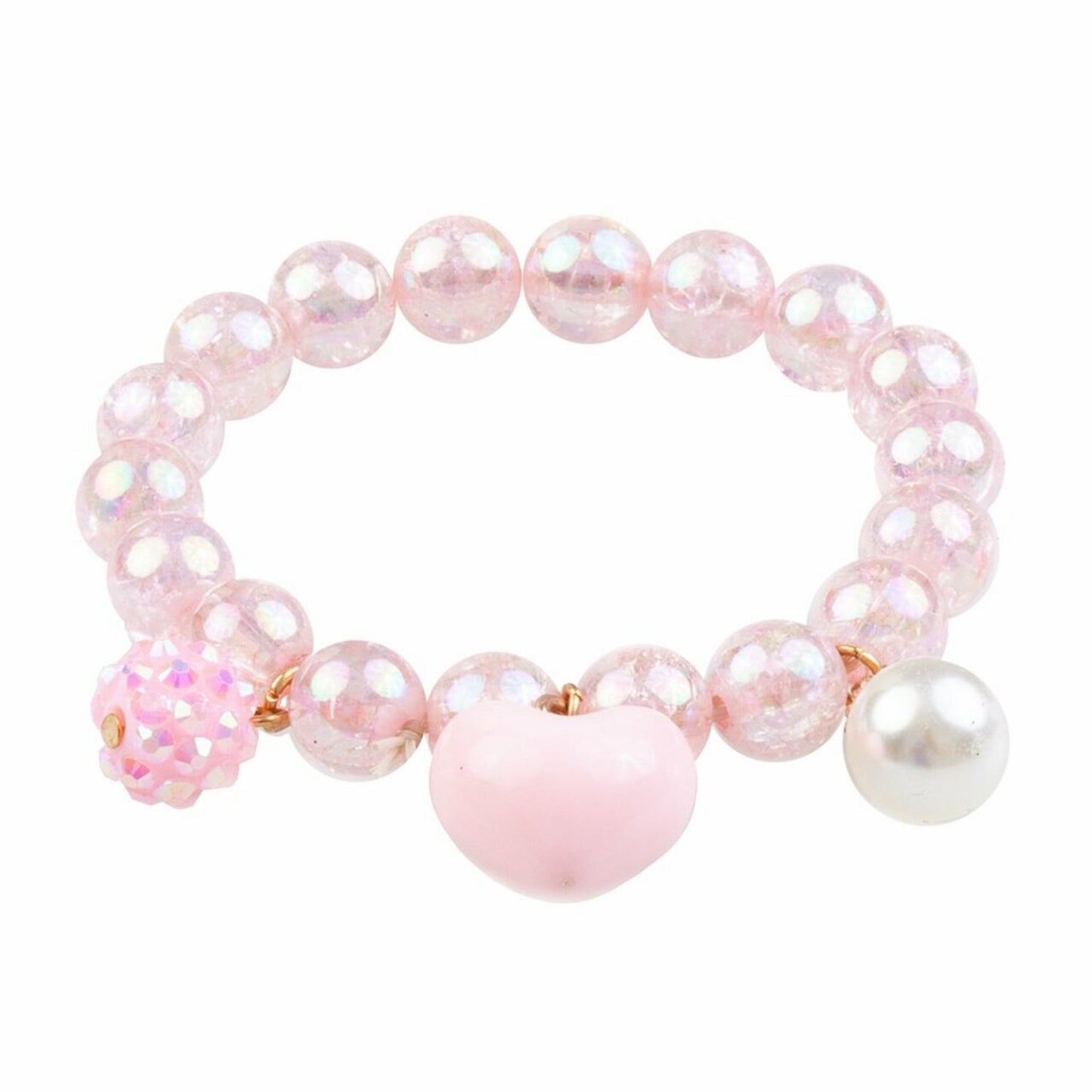 Pink Heart Bobble Bracelet