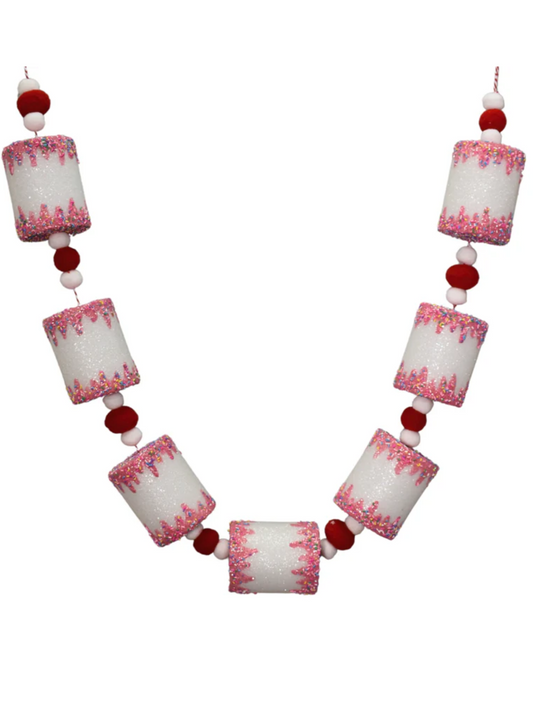 Marshmallow Confection Garland- 63"