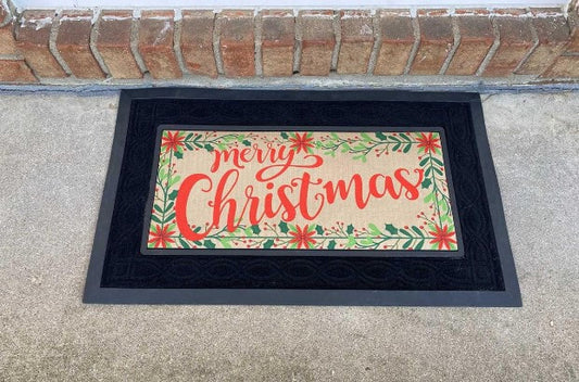 Merry Christmas Doormat Insert