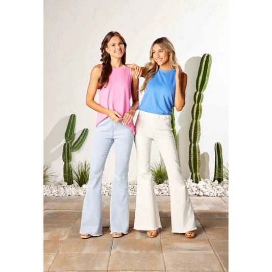 Mud Pie Lyla Flare Jeans - White