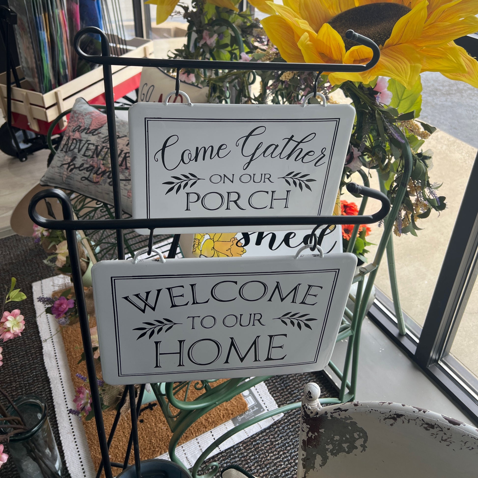 Metal Yard Stake With Enamel Sign