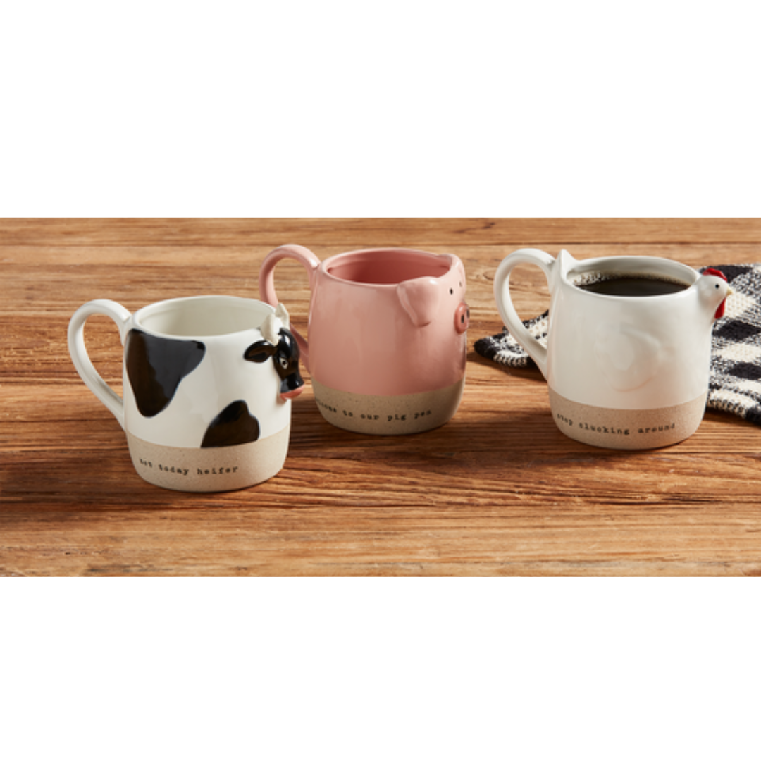 Mud Pie 12 oz Farm Animal Mug