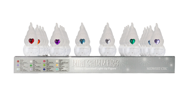 LED Light Up Gnome Birthstone Mini Glitter Globe