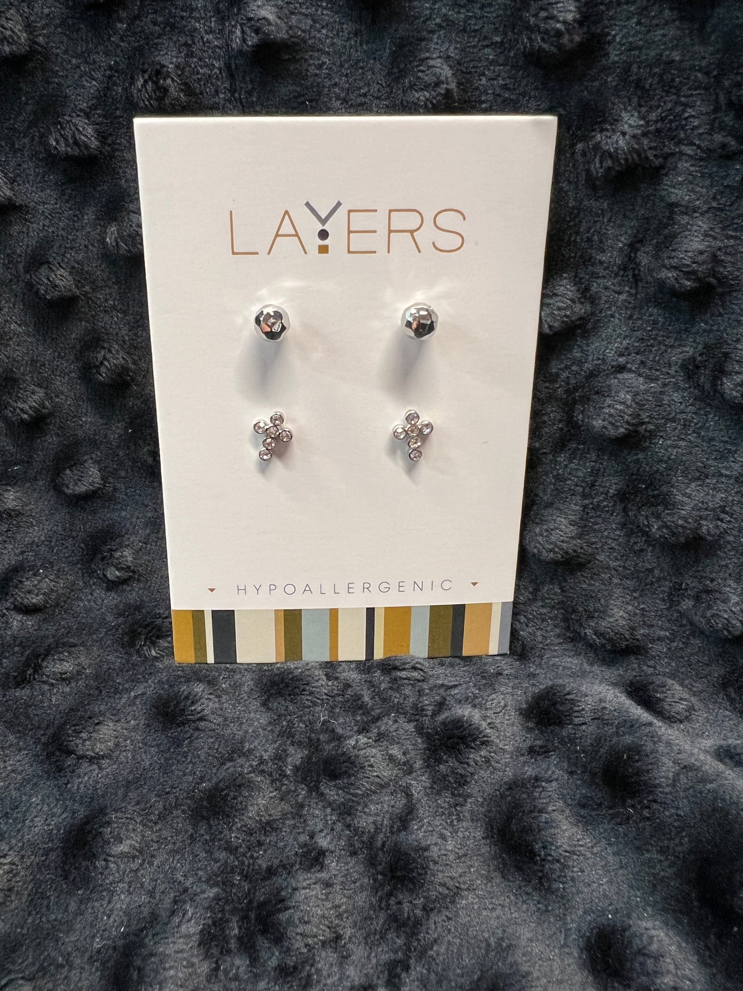 Layers Silver-tone Earrings