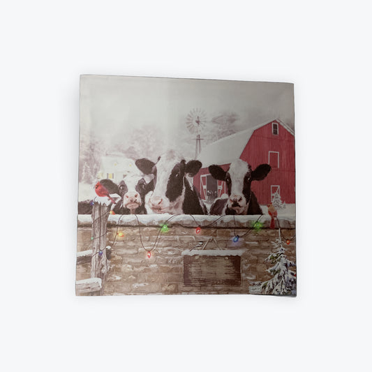 Cow & Barn LED Canvas