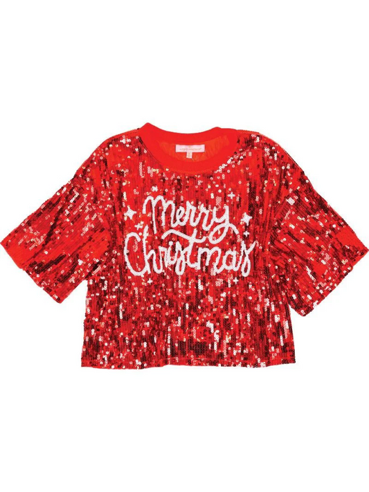 Simply Southern Merry Christmas Sequin Top