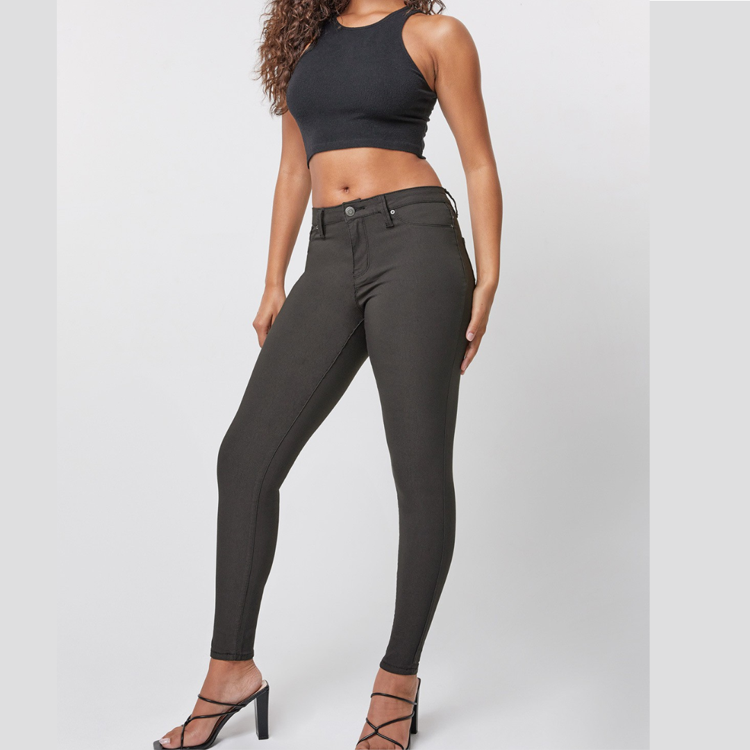 Hyperstretch Mid-Rise Skinny Jeans