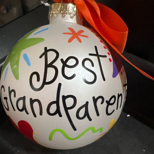 Best Grandparents Glass Ball Ornament