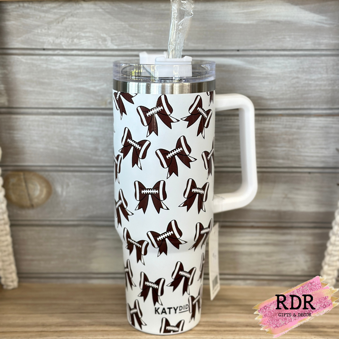 KatyDid 40oz Sports Coquette Bow Tumblers