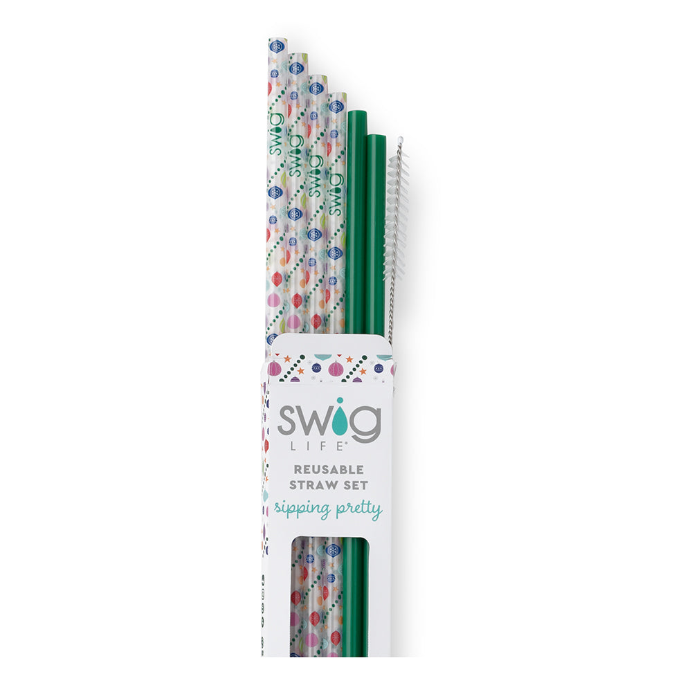 Swig Reusable Straws + Cleaning Brush