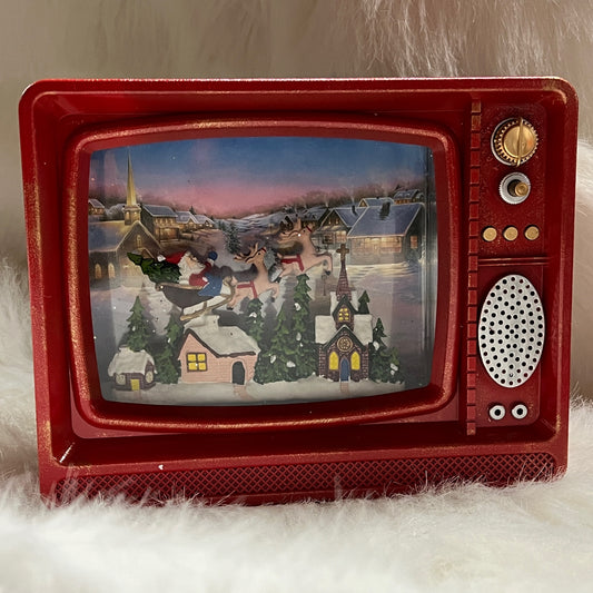 Small Plastic Light Up TV Water Globe