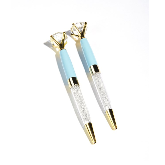Teal Blue Diamond Pen