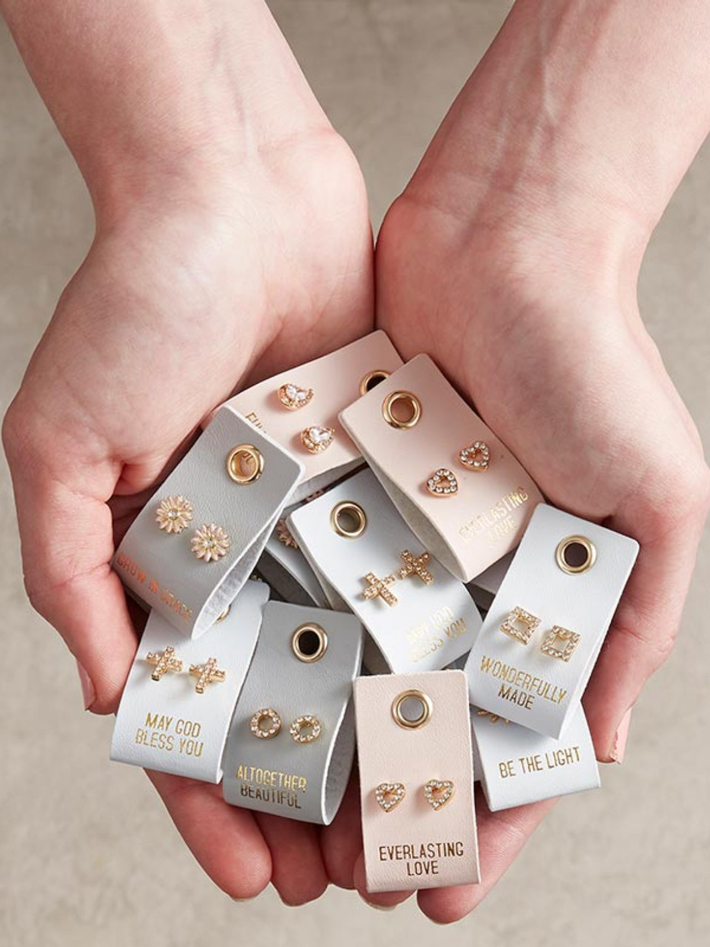 Children's Leather Tag Earrings